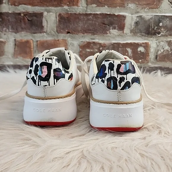 Cole Haan Women's GrandPro Topspin Sneakers White/Graffiti, Size 9B - Picture 7 of 17